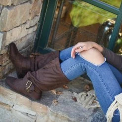 Journee Collection SHELLEY BUCKLES MEDIUM CALF Boots