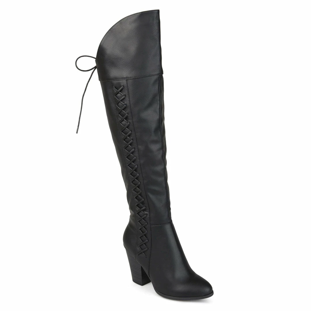 Journee Collection SPRITZ LEATHER MEDIUM CALF Boots 12 Journee Collection SPRITZ LEATHER MEDIUM CALF Boots