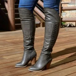 Journee Collection SPRITZ LEATHER WIDE CALF