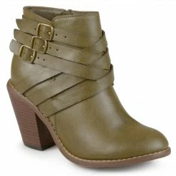 Journee Collection Booties STRAP WIDE WIDTH