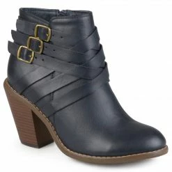 Journee Collection Booties STRAP WIDE WIDTH