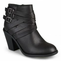 Journee Collection Booties STRAP WIDE WIDTH